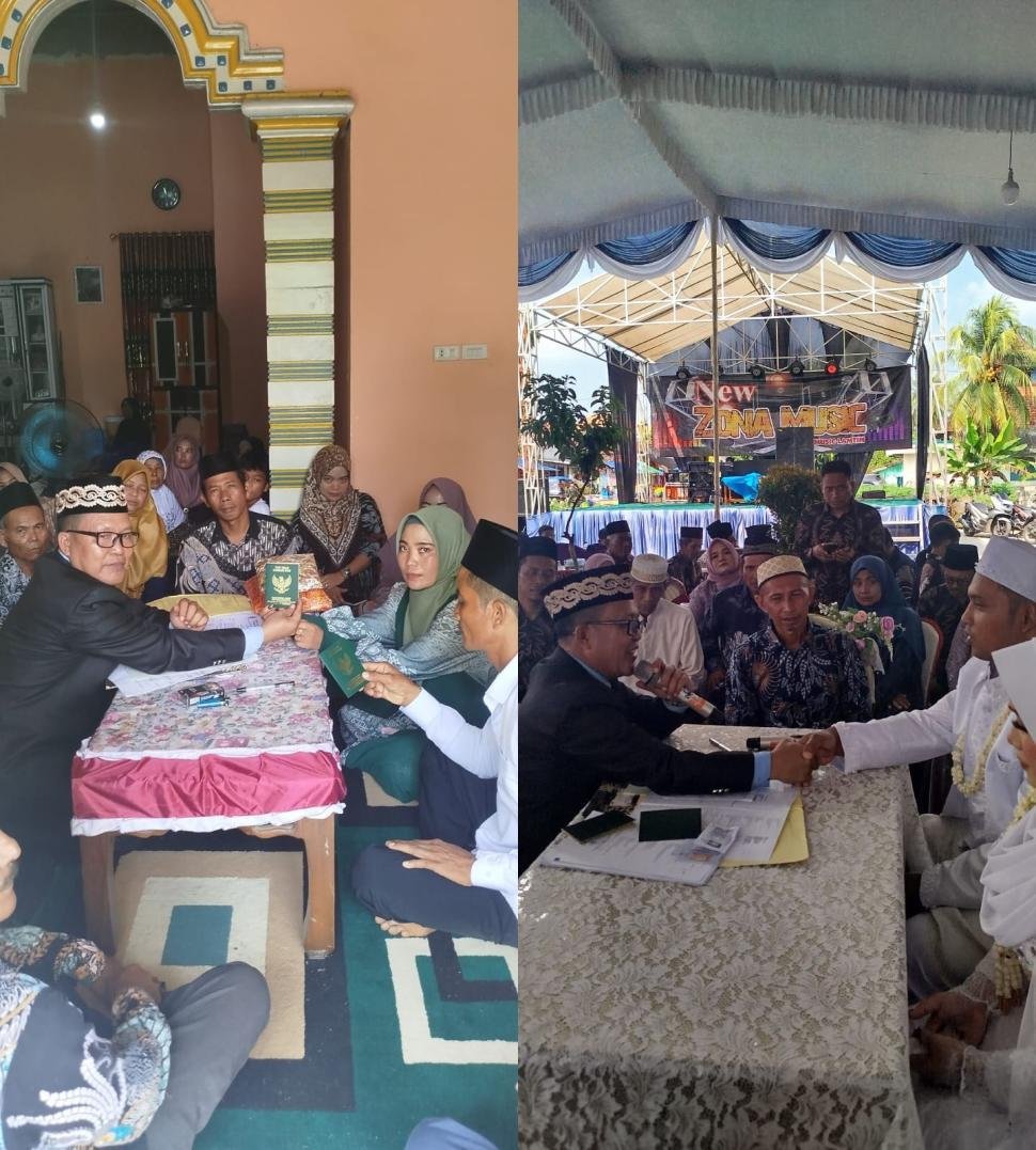 Sah di Hadapan Negara dan Agama, Dua Pasangan Resmi Menikah di Pasir Sakti