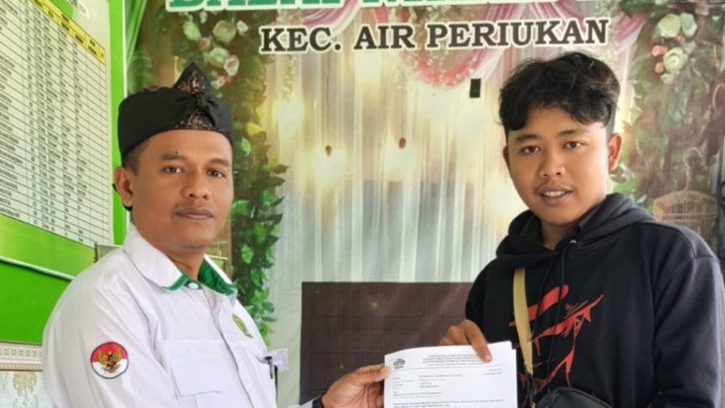 Pertama Di Bulan Oktober KUA Air Periukan Terbitkan Rekomendasi Nikah Ke Jawa Tengah