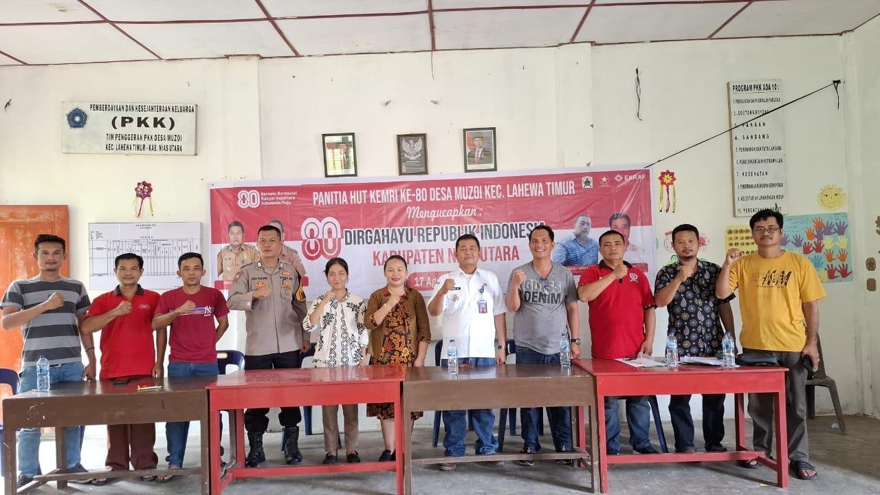 Semarak HUT-RI Ke-80, KUA Lahewa Timur Kerjasama dengan Desa Binaan