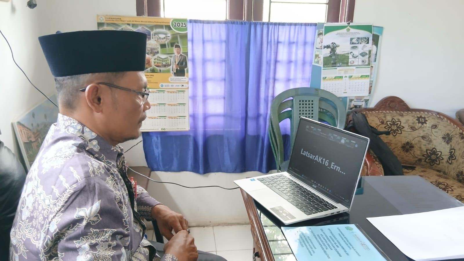 Partisipasi Sebagai Mentor CPNS, KUA Padangsidimpuan Selatan Ikuti Zoom Latsar