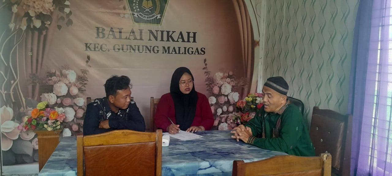 Penghulu KUA Gunung Maligas Berikan Bimwin, Bekali Ilmu Keluarga Bahagia