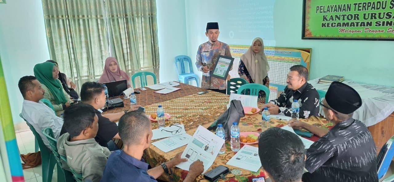 Ka. KUA Singingi Hilir Gelar Bimtek Simkah