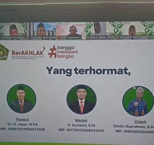 Kepala KUA Kecamatan Bathin Solapan Jadi Mentor Sandhika Pramana Putra, S.Ag dalam Latsar CPNS Penyuluh