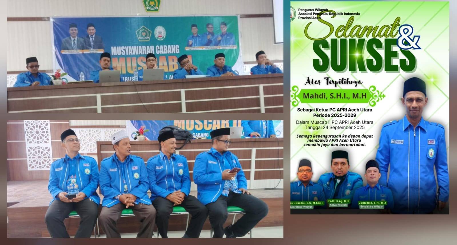 Mahdi Terpilih sebagai Ketua PC APRI Aceh Utara Periode 2025–2029