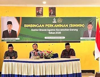 Bimbingan Perkawinan untuk 15 Pasang Calon Pengantin di KUA Kecamatan Gerung