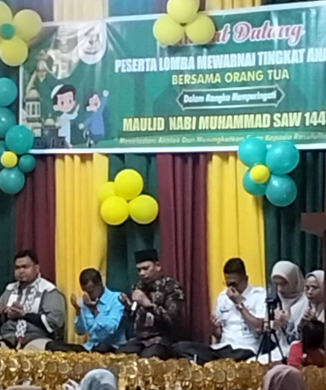 KUA Ujungbatu Dukung Kreativitas Anak TK Lewat Lomba Mewarnai Bernuansa Maulid Nabi Muhammad SAW