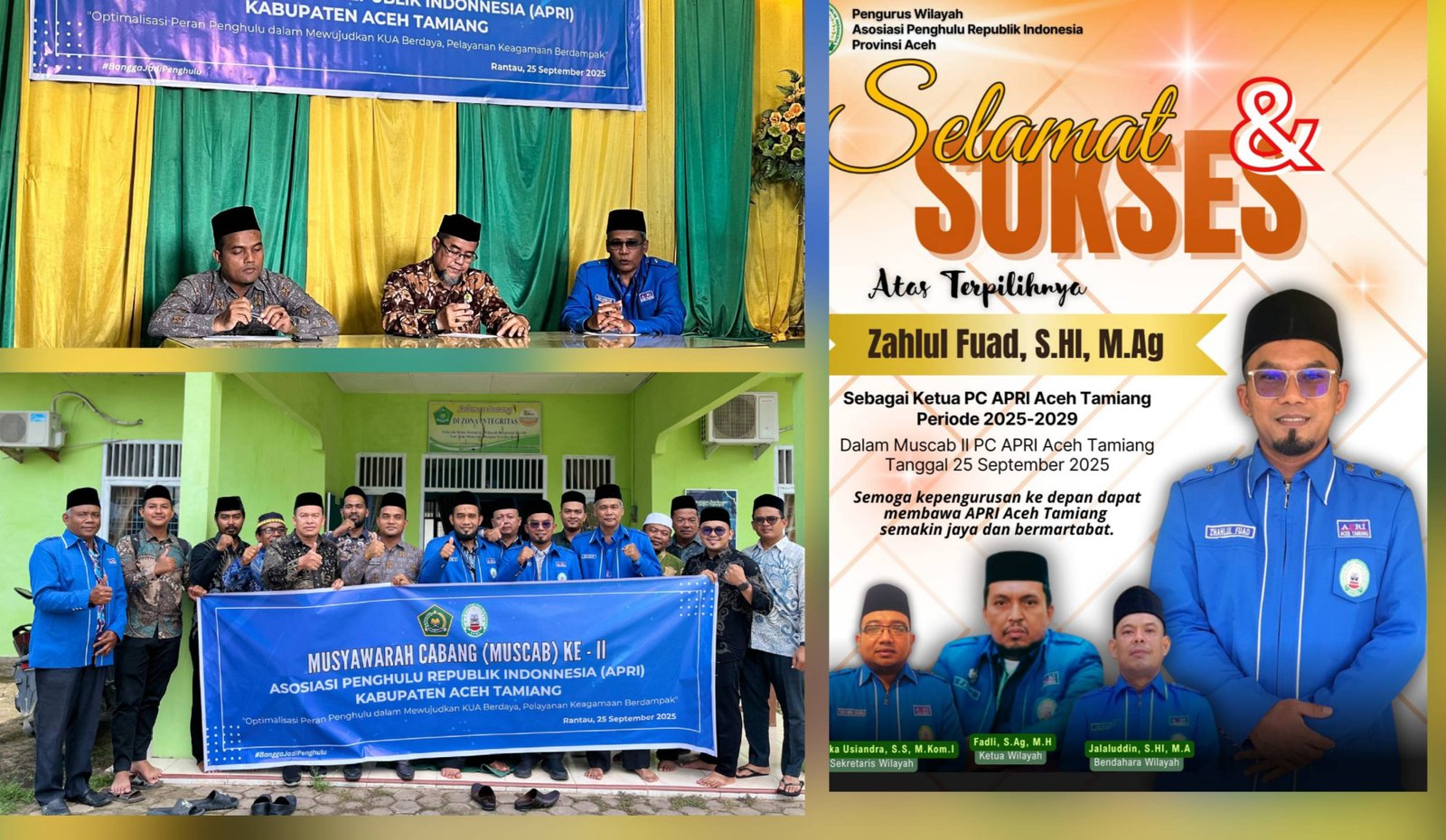 APRI Aceh Tamiang Gelar Muscab II, Tgk. Zahlul Terpilih Ketua