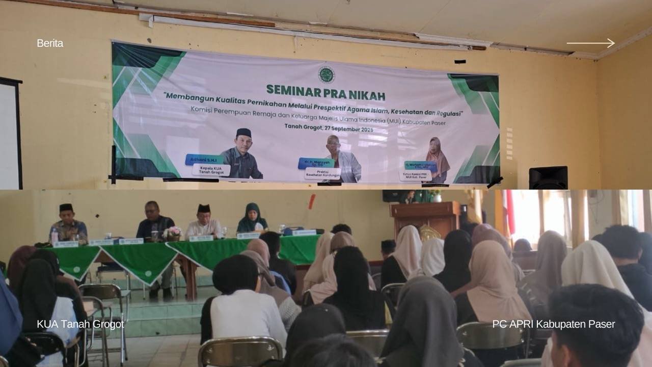 Kepala KUA Tanah Grogot Paparkan Ketentuan Pernikahan di Seminar Pra Nikah STIE Widya Praja