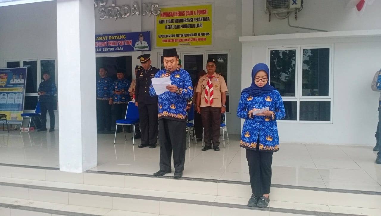 Kepala KUA Percut Sei Tuan Hadir dan Pimpin Doa Upacara Kesaktian Pancasila