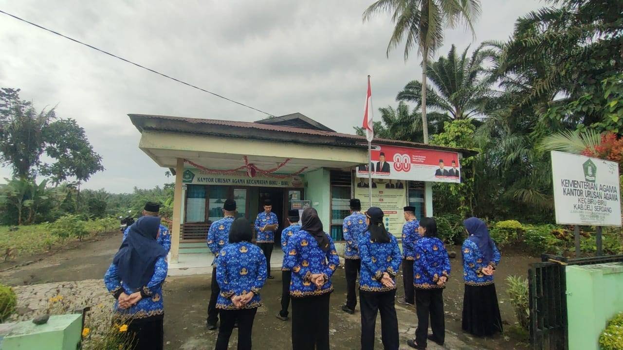 Apel Hari Kesaktian Pancasila, KUA Biru-Biru Kukuhkan Komitmen Kebangsaan