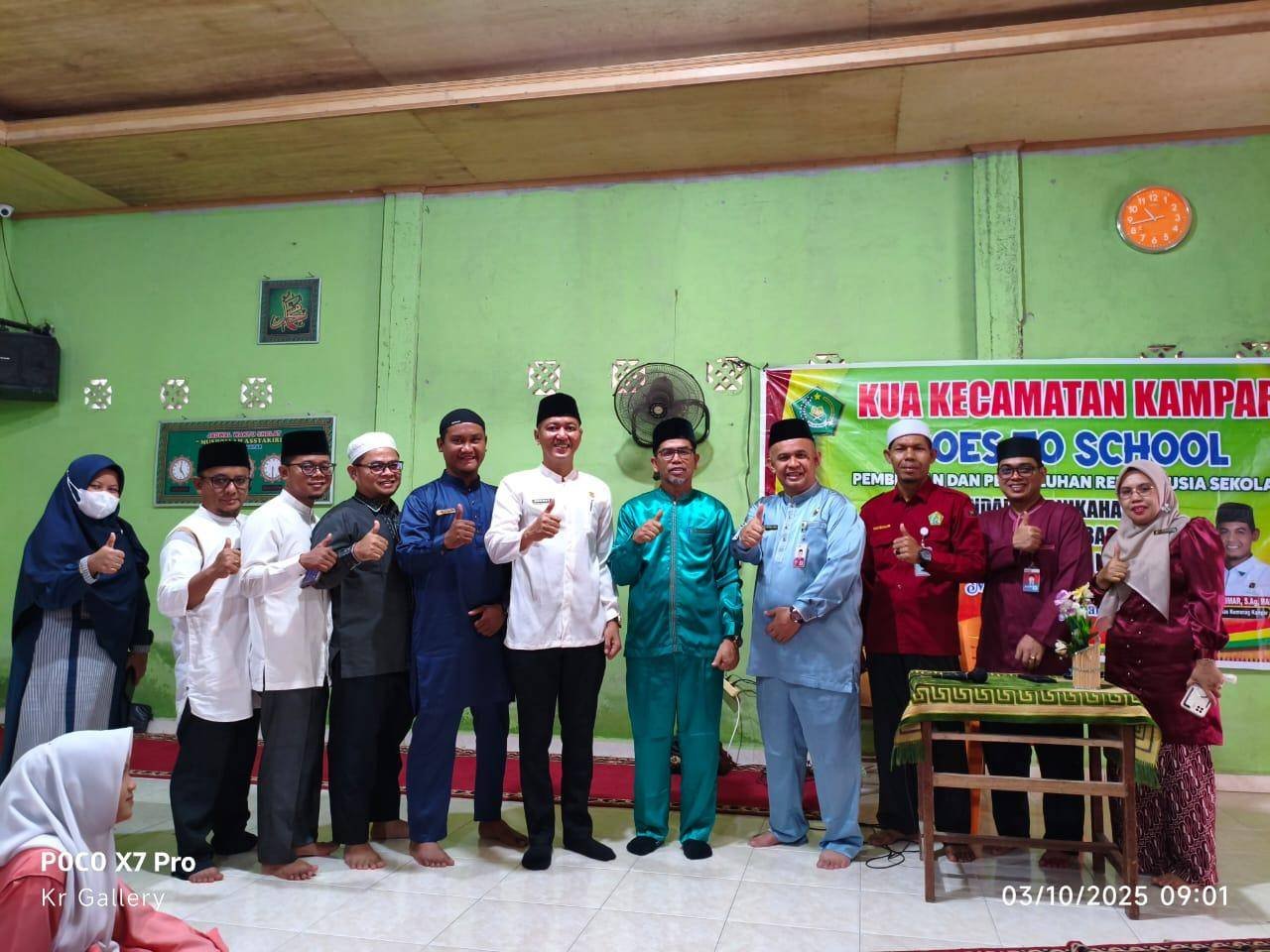 KUA Kecamatan Kampar Gelar BRUS di SMPN 1 Kampar, Angkat Isu Pernikahan Dini, Bullying, Judi Online, dan Narkoba