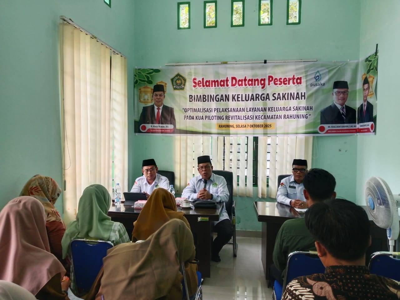 KUA Rahuning Gelar Bimbingan Keluarga Sakinah Bagi Pasangan Suami Istri