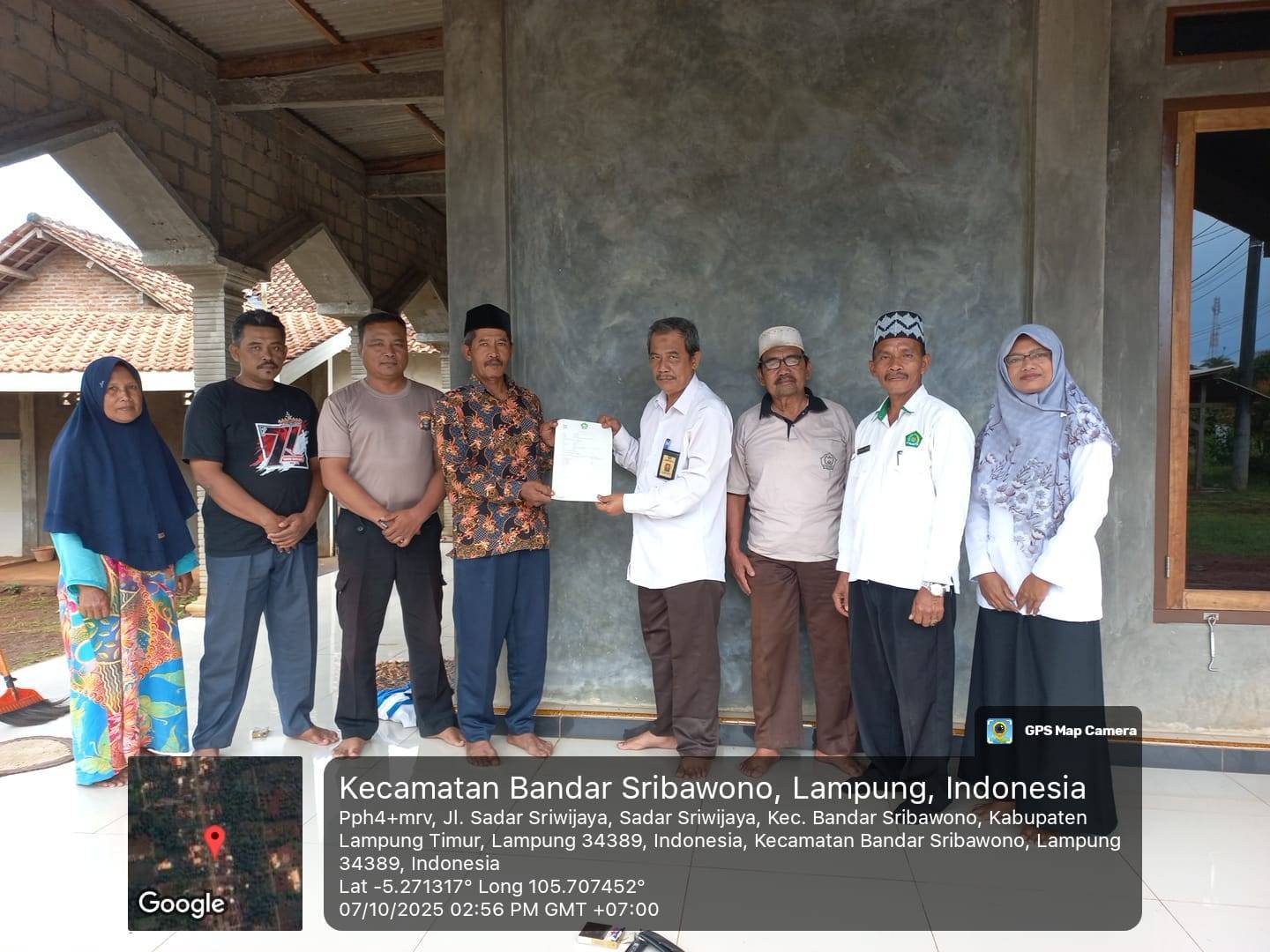 KUA Bandar Sribhawono Kukuhkan Wakaf Musholla Ar-Rohman, Teguhkan Legalitas Aset Umat