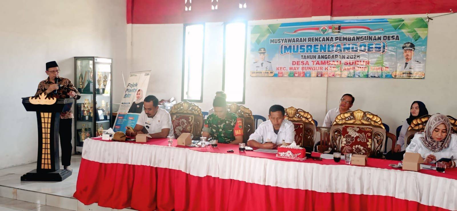 Tiga Pesan Kepala KUA Way Bungur di Musrenbangdes Tambah Subur: Catat Nikahmu, Halalkan Usahamu, Amankan Wakafmu