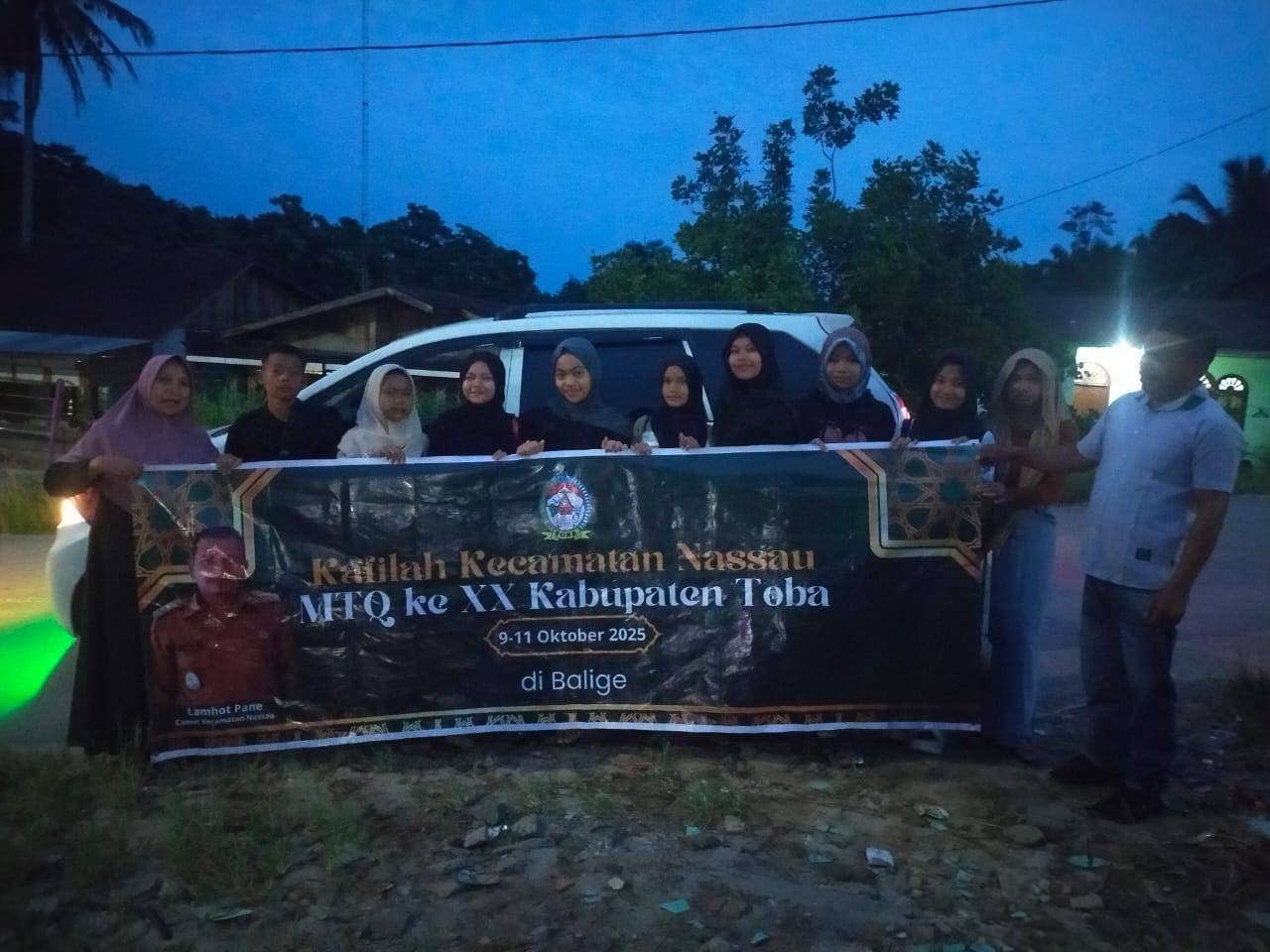 KUA Nassau dan Camat Berangkatkan Kafilah MTQ Tingkat Kabupaten Toba Ke XX Tahun 2025