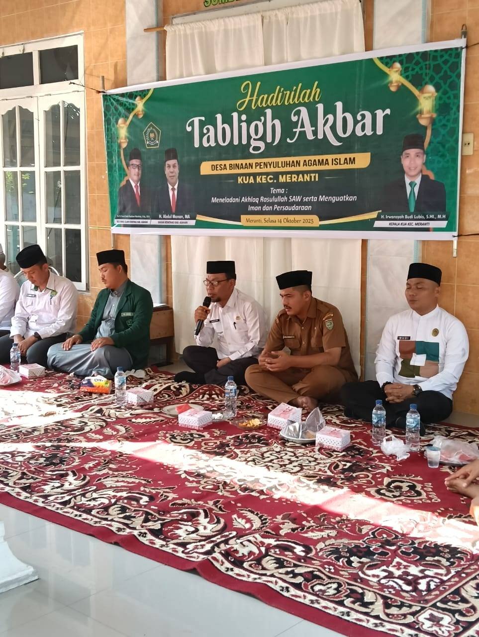 Ketua PC APRI Asahan Pimpin Doa dalam Tabligh Akbar KUA Meranti