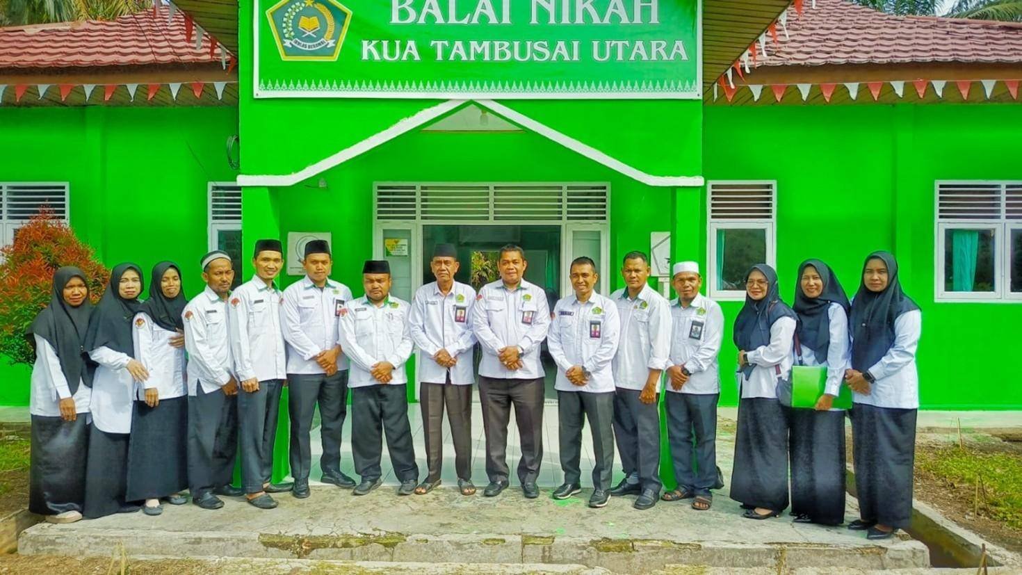 KUA Tambusai Utara Terima Kunjungan Supervisi Administrasi Nikah dan Rujuk dari Kemenag Rokan Hulu