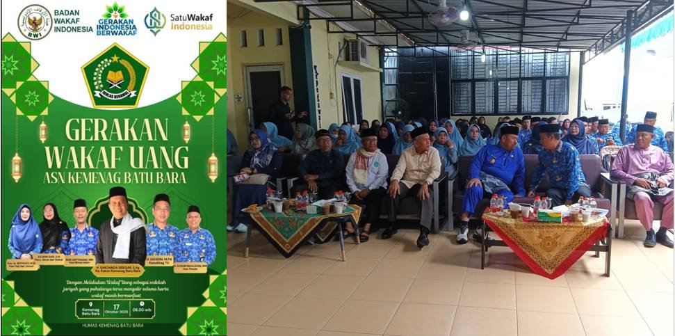 Dihadiri Bupati, KUA se-Kabupaten Batu Bara Ikuti Gerakan Wakaf Uang ASN Kemenag 