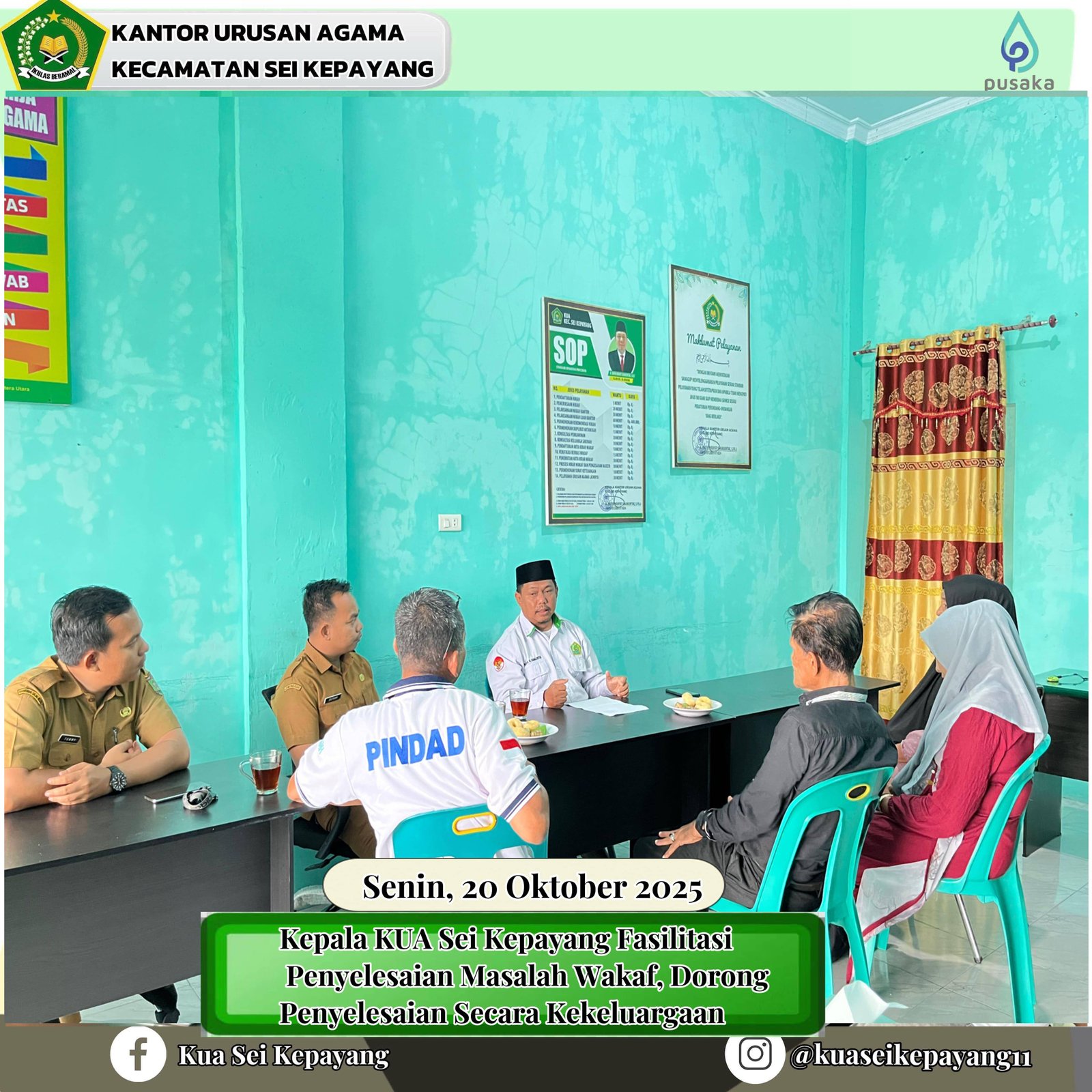 Kepala KUA Sei Kepayang Fasilitasi Penyelesaian Masalah Wakaf, Dorong Penyelesaian Secara Kekeluargaan