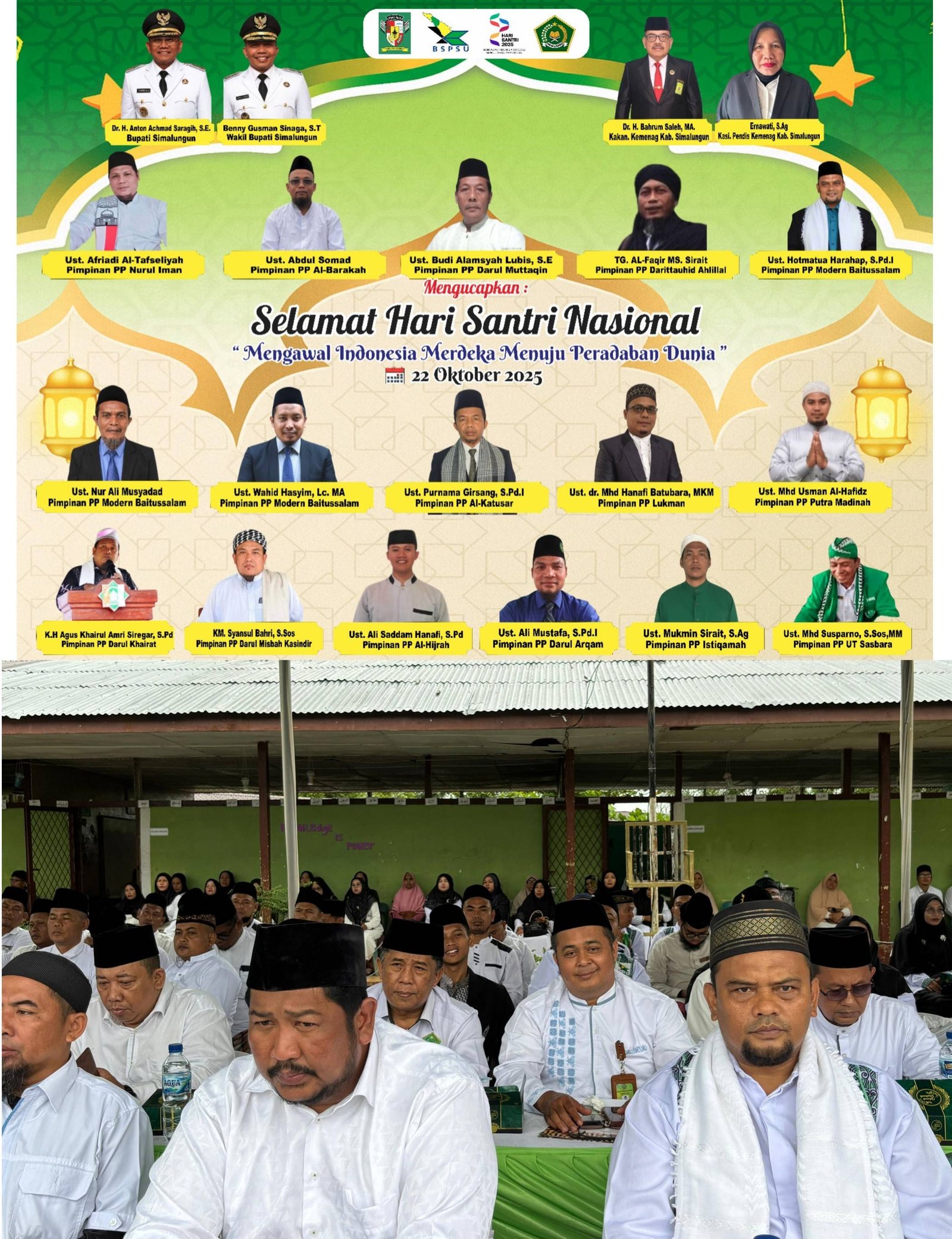 Ka. KUA Bosar Maligas Ikuti Upacara Hari Santri Nasional 2025 di Ponpes Nurul Iman Silau Dunia