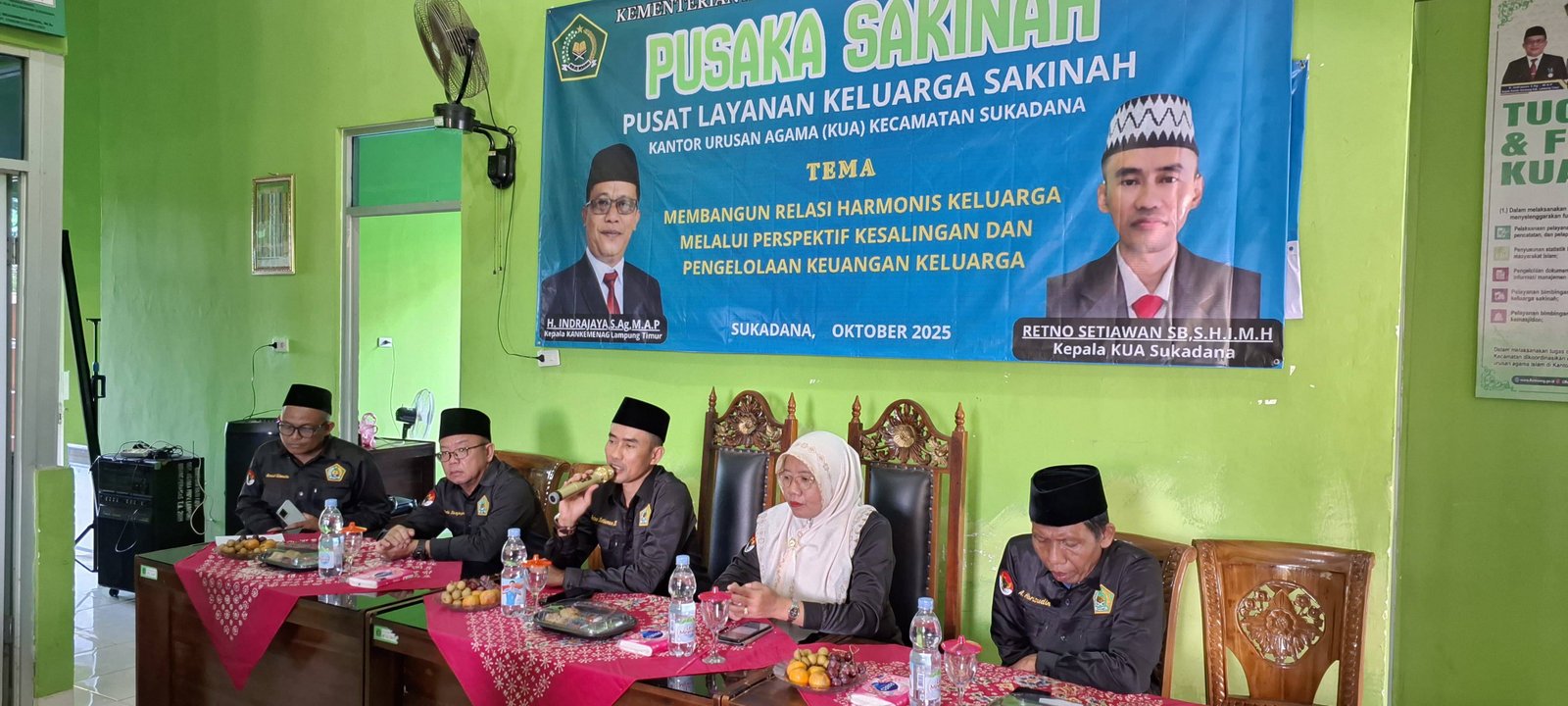 Kepala KUA Sukadana Buka Pembinaan Keluarga Sakinah di Balai Nikah KUA PUSAKA