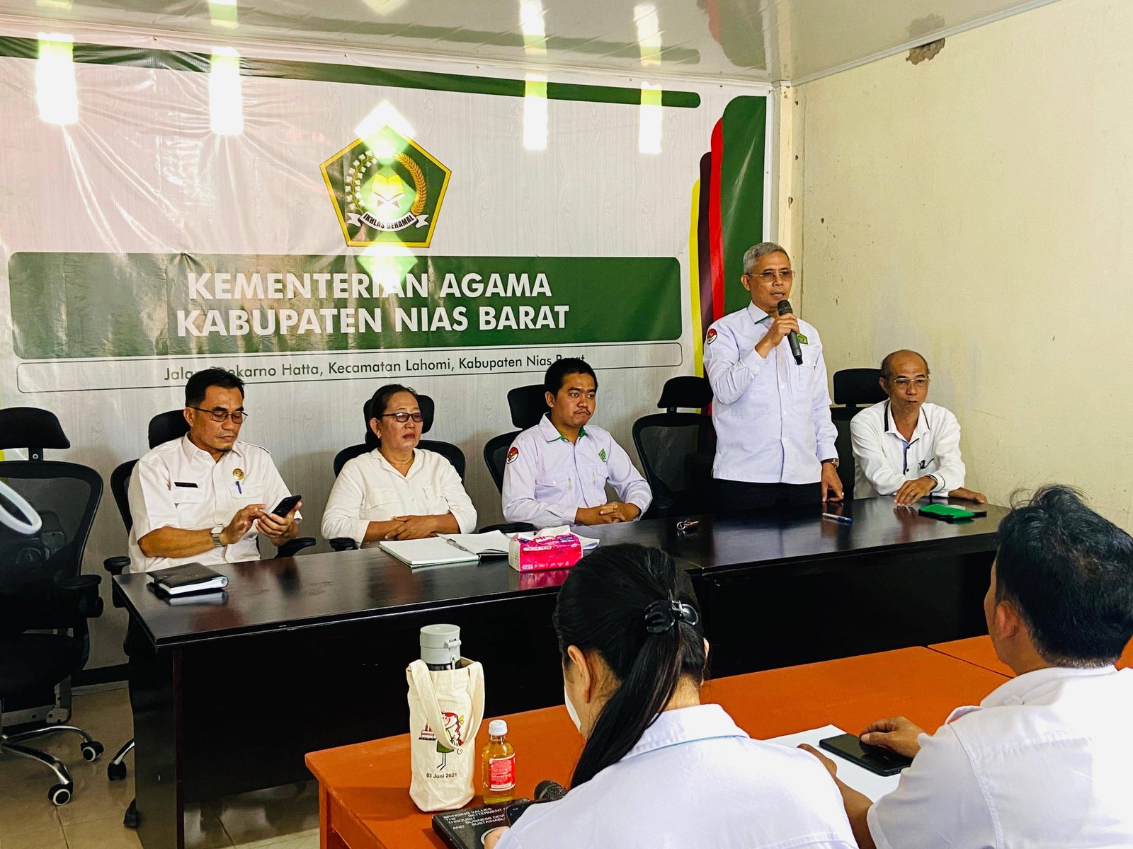 KUA Lolofitu Moi Hadiri Rapat Perdana HAB Kemenag RI Ke-80 di Kemenag Nias Barat