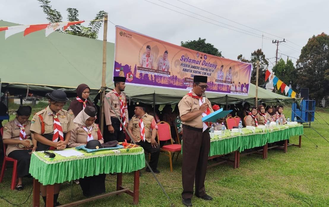 Kepala KUA STM Hilir Bacakan Doa pada Pembukaan Jambore Ranting ke-IV Tahun 2025