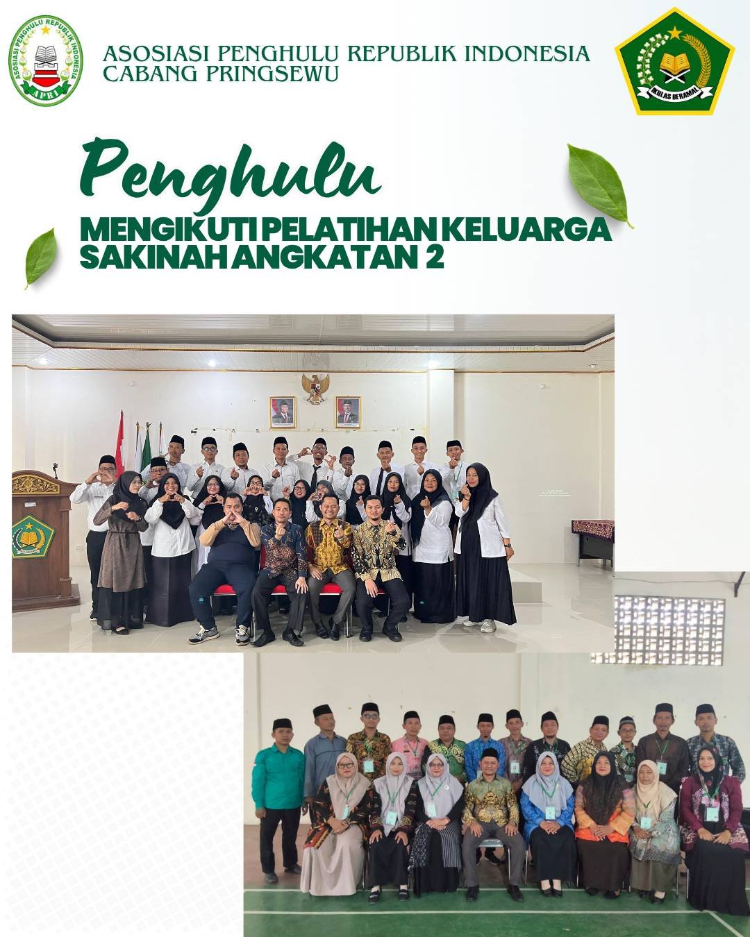 Penghulu mengikuti Pelatihan Keluarga Sakinah Angkatan II di Kemenag Pringsewu