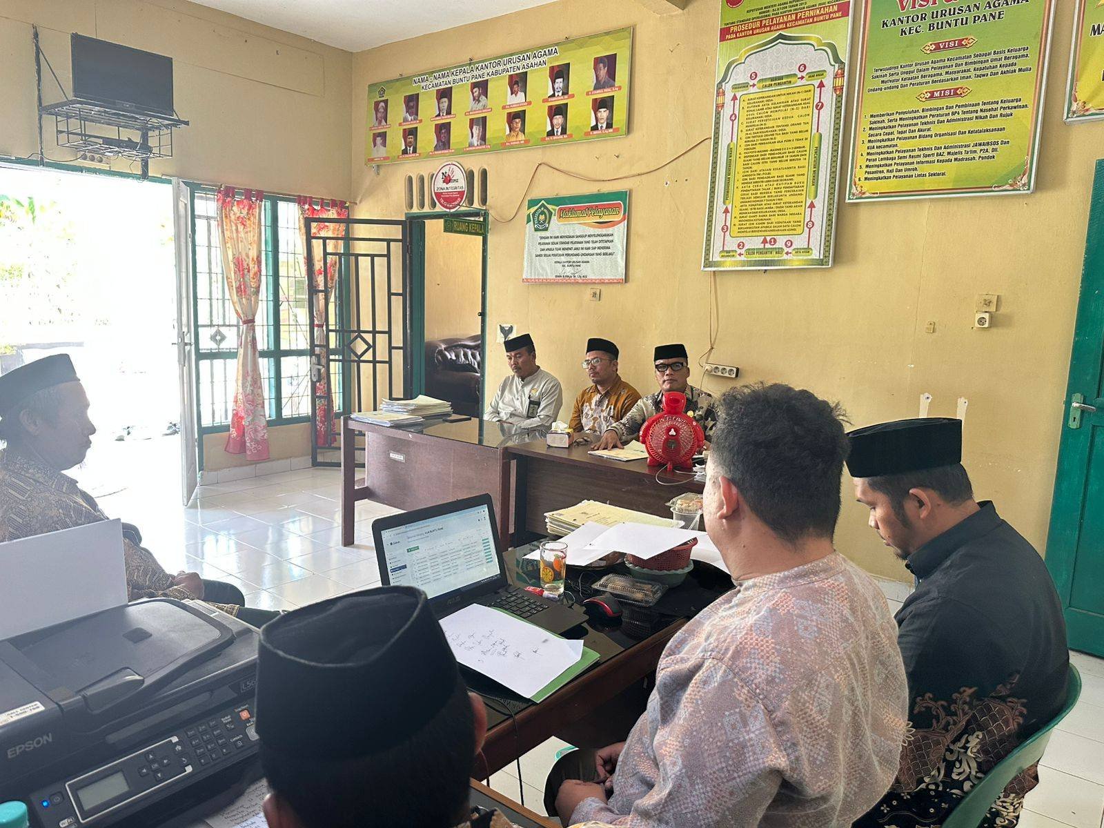 KUA Buntu Pane Tuan Rumah Pembinaan Penghulu dari Bimas Islam Kemenag Asahan 