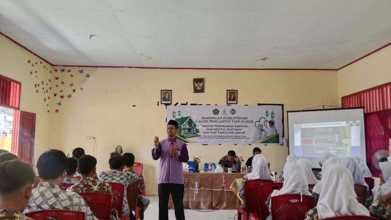 Bimas Islam Kementerian Agama Halmahera Selatan Laksanakan Bimbingan Pranikah Remaja Usia Sekolah di SMA Negeri 7, Kepala KUA Bacan Jadi Pemateri