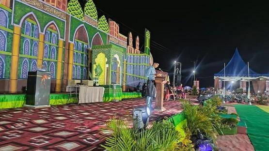 Kepala KUA Kec. Pinggir Pimpin Doa Pembukaan MTQ VII Tingkat Kecamatan Talang Muandau