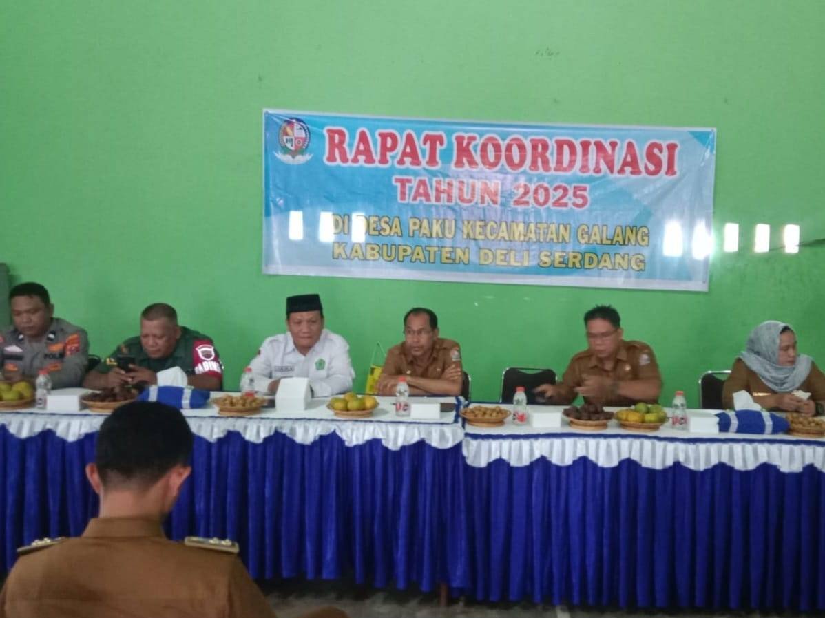 Rakor Kecamatan Galang di Desa Paku, Ka KUA Paparkan Syarat Administrasi Pernikahan