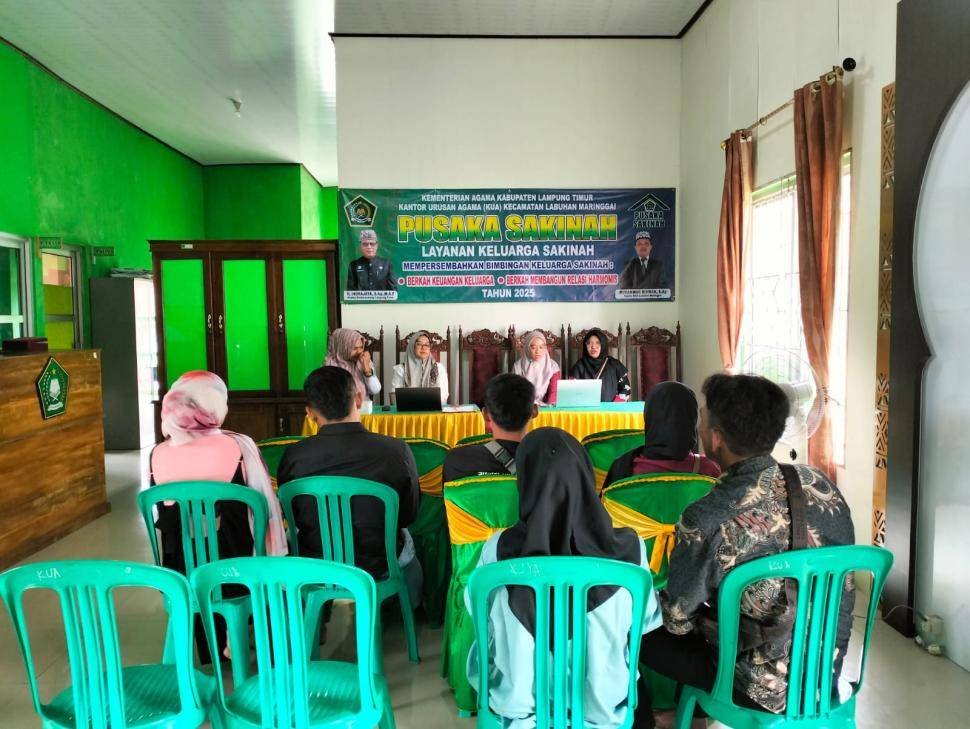 KUA Labuhan Maringgai Gelar Bimbingan Perkawinan, Tekankan Moderasi dan Kemaslahatan Keluarga