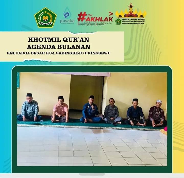 KUA Gadingrejo Gelar Khataman Al-Qur’an Rutinan, Perkuat Spirit Kerja Islami