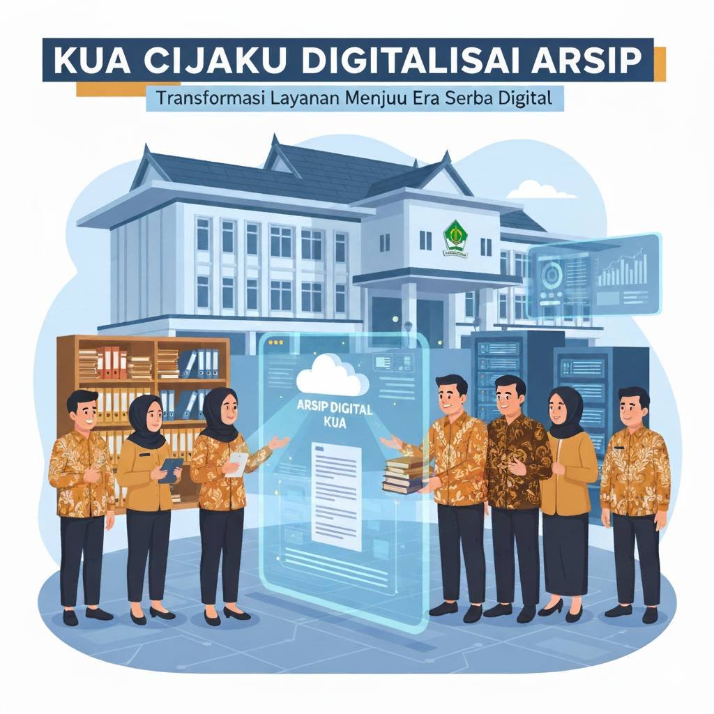 KUA Cijaku Lebak Lakukan Digitalisasi Arsip