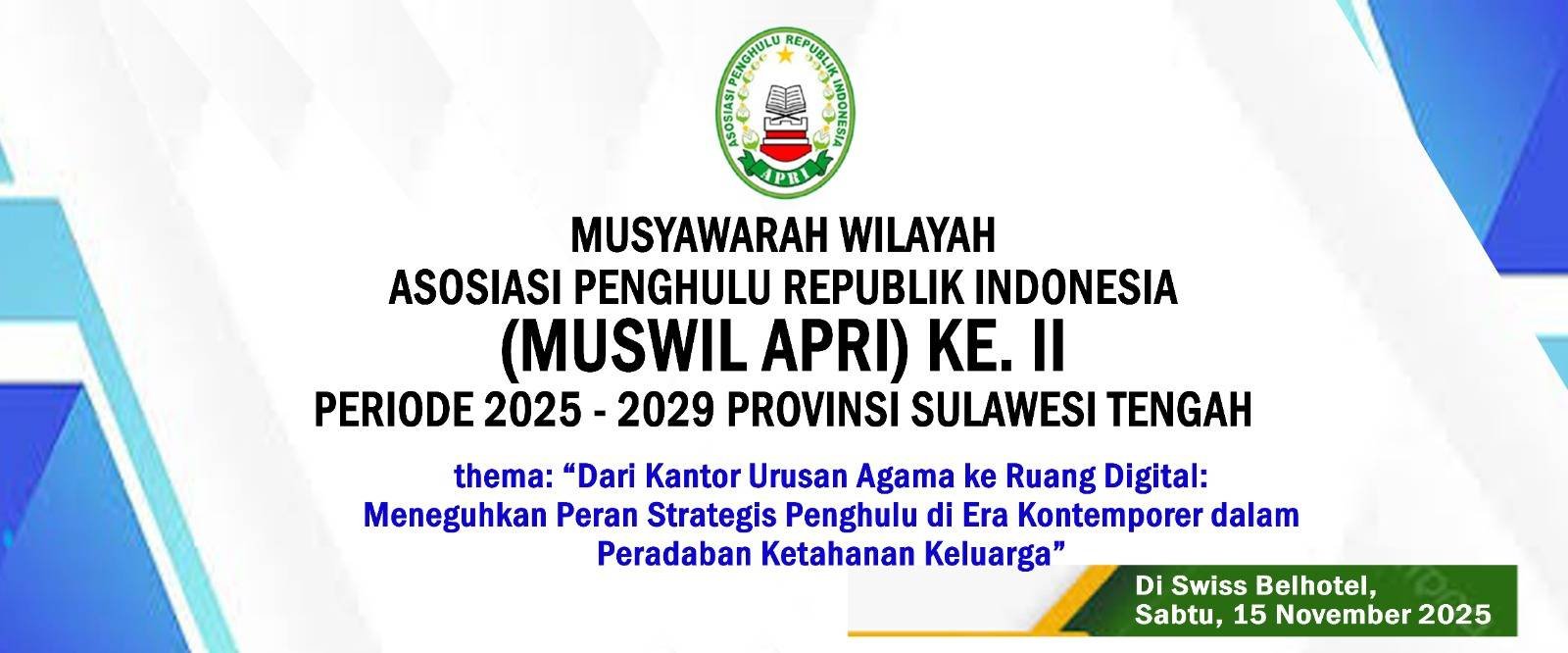 Dengan MUSWIL Ke II APRI Sulawesi Tengah Siap Berbenah