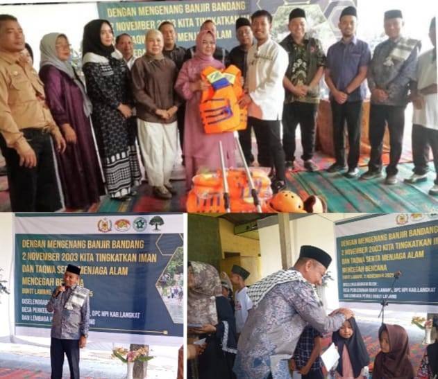 KUA Salapian Pimpin Tahlil Dzikir Dan Doa Bersama Serta Pentausiyah Peringatan 22 Tahun Tragedi Banjir Bandar Bahorok