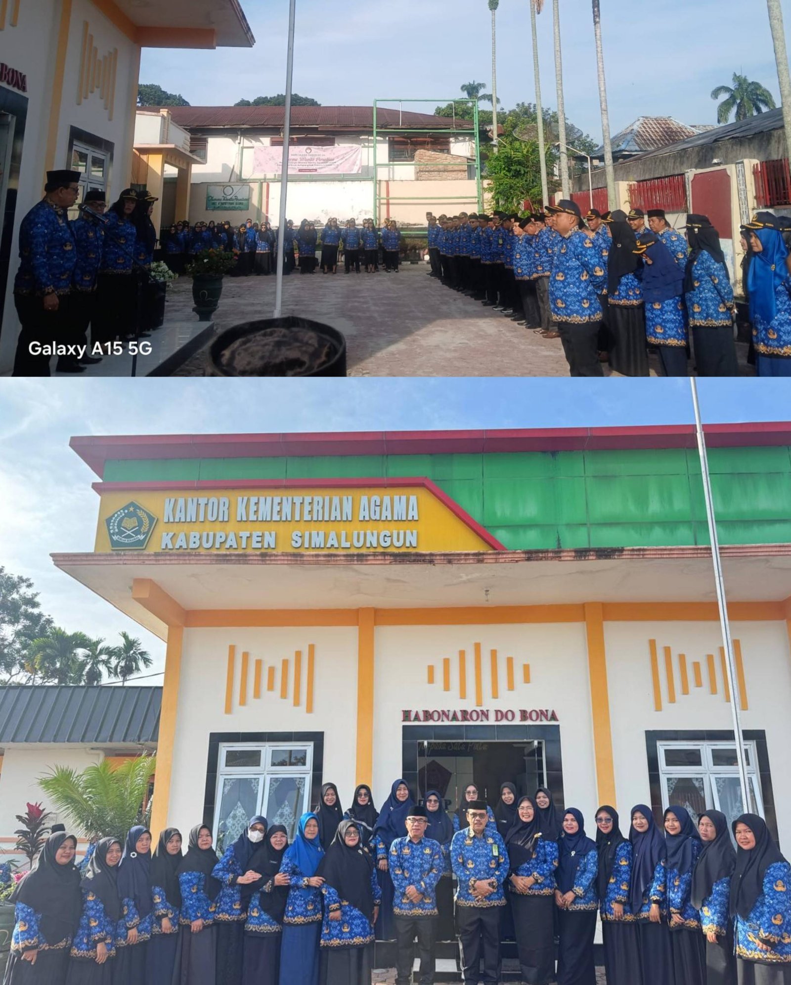 Penyuluh P3K KUA Bosar Maligas Hadiri Upacara HKN di Kantor Kemenag Simalungun