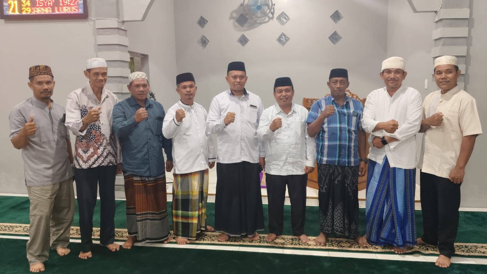 Kua Rantau Utara Laksanakan Bimbingan dan Pembinaan Sekaligus Mediasi Antara Pengurus Masjid Al Syahnan Pulo Padang