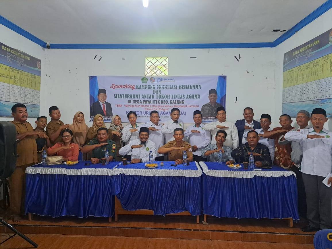 Perkuat Toleransi, KUA Galang Resmikan Kampung Moderasi Beragama dan Gelar Silaturahmi Antar Tokoh Lintas Agama