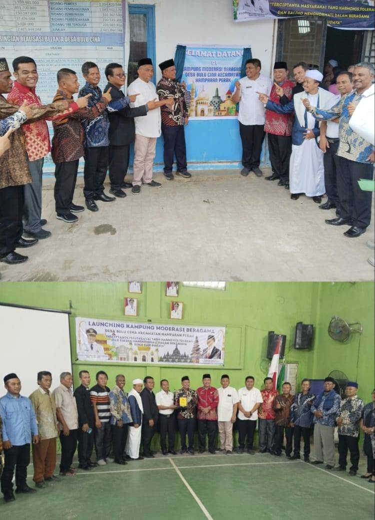 KUA Hamparak Perak Dukung Launching Kampung Moderasi Beragama di Desa Bulu Cina