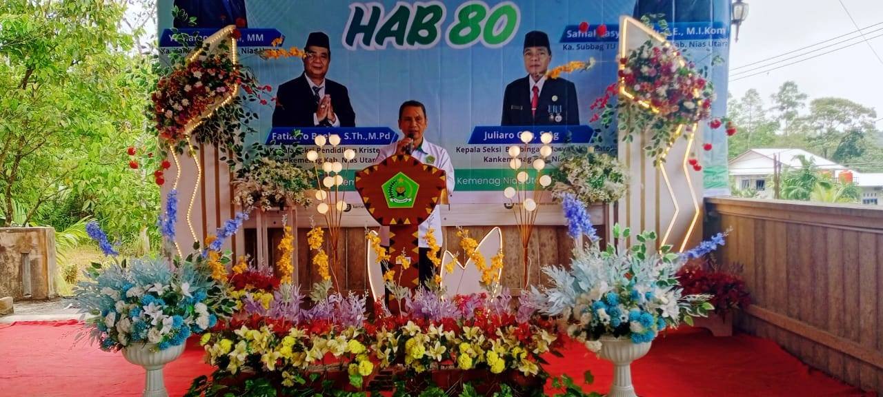 Dipimpin Kepala KUA Sawo: Rangkaian Lomba HAB Ke-80 Berjalan Meriah di Nias Utara