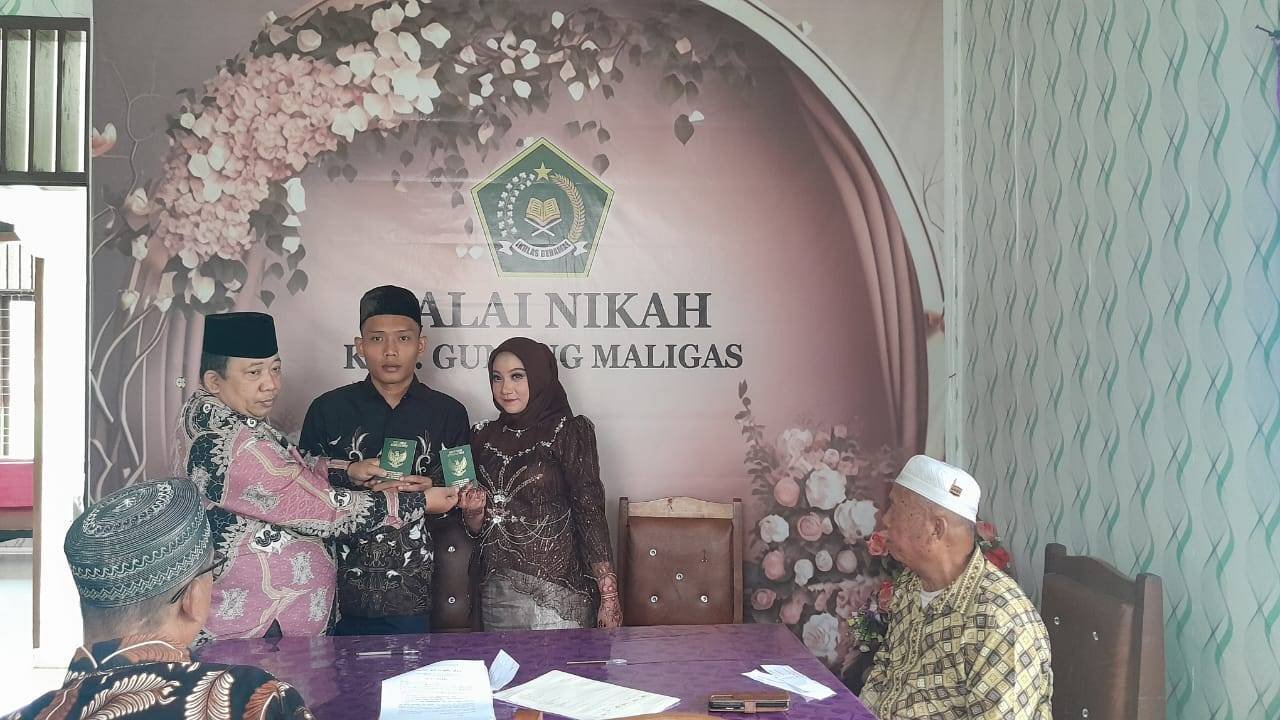 Ka. KUA Kec. Gunung Maligas Melaksanakan Pencatatan Kehendak Nikah