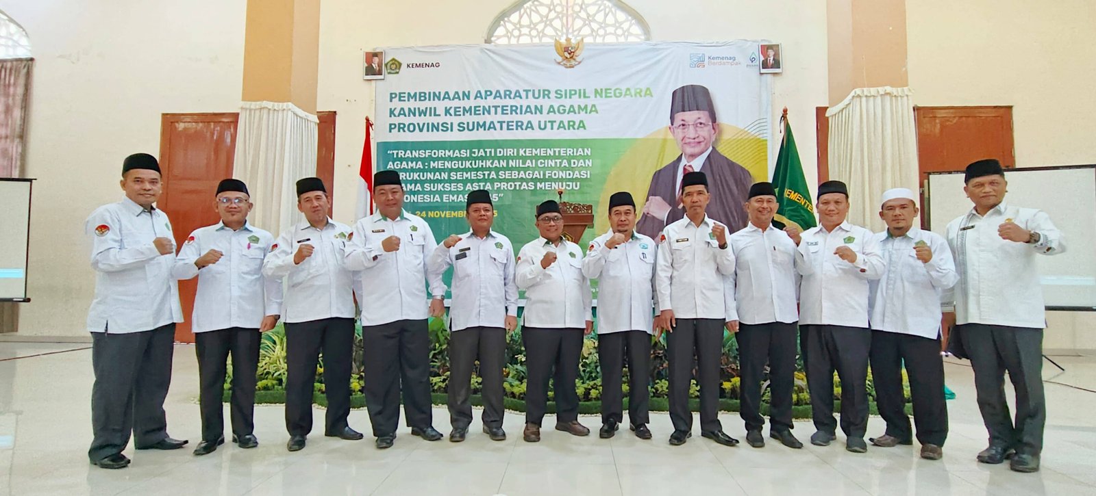 KUA Biru-Biru Hadiri Pembinaan ASN Kanwil Kemenag Sumut Bersama Menteri Agama RI