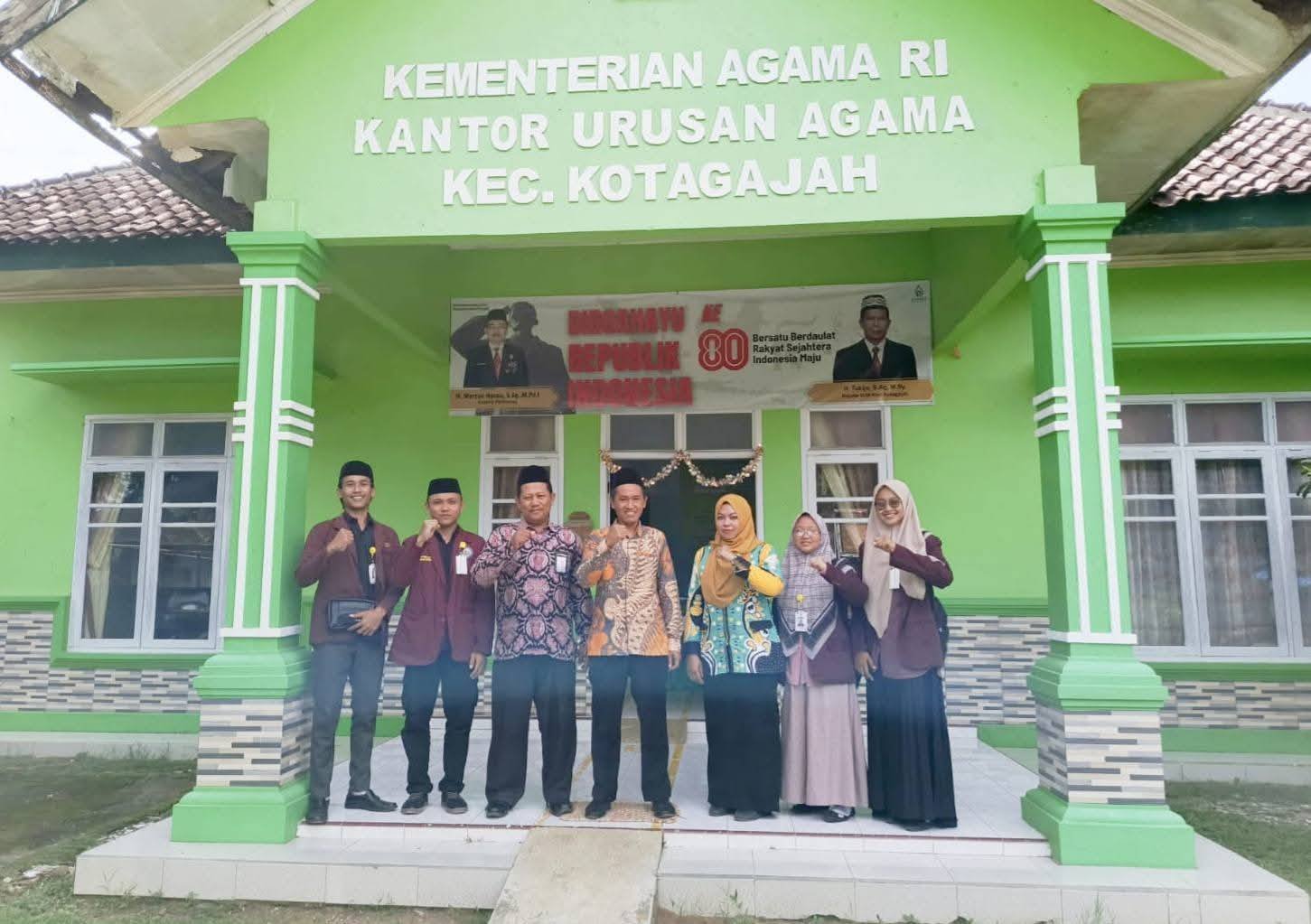 KUA Kota Gajah Terima Mahasiswa PPL dari STISDA Lampung Tengah