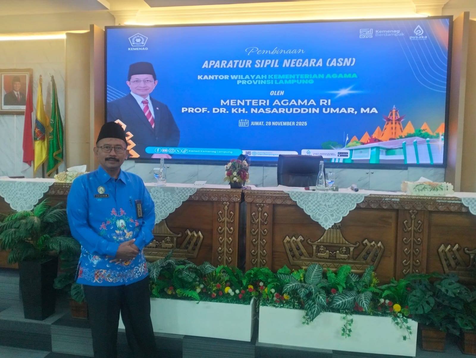 Ketua PW APRI Lampung Hadiri Pembinaan ASN Menag