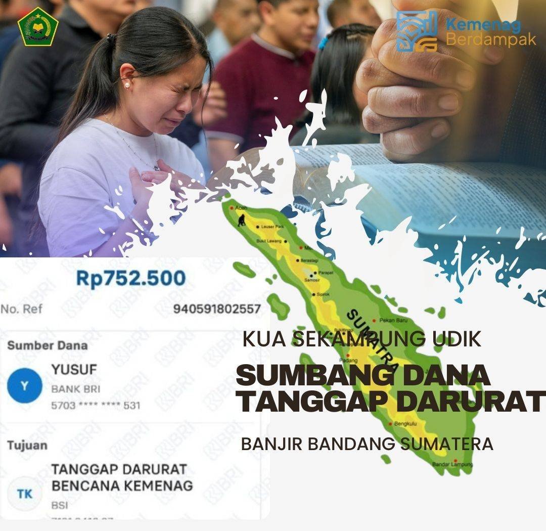 KUA Sekampung Udik Salurkan Bantuan Tanggap Darurat