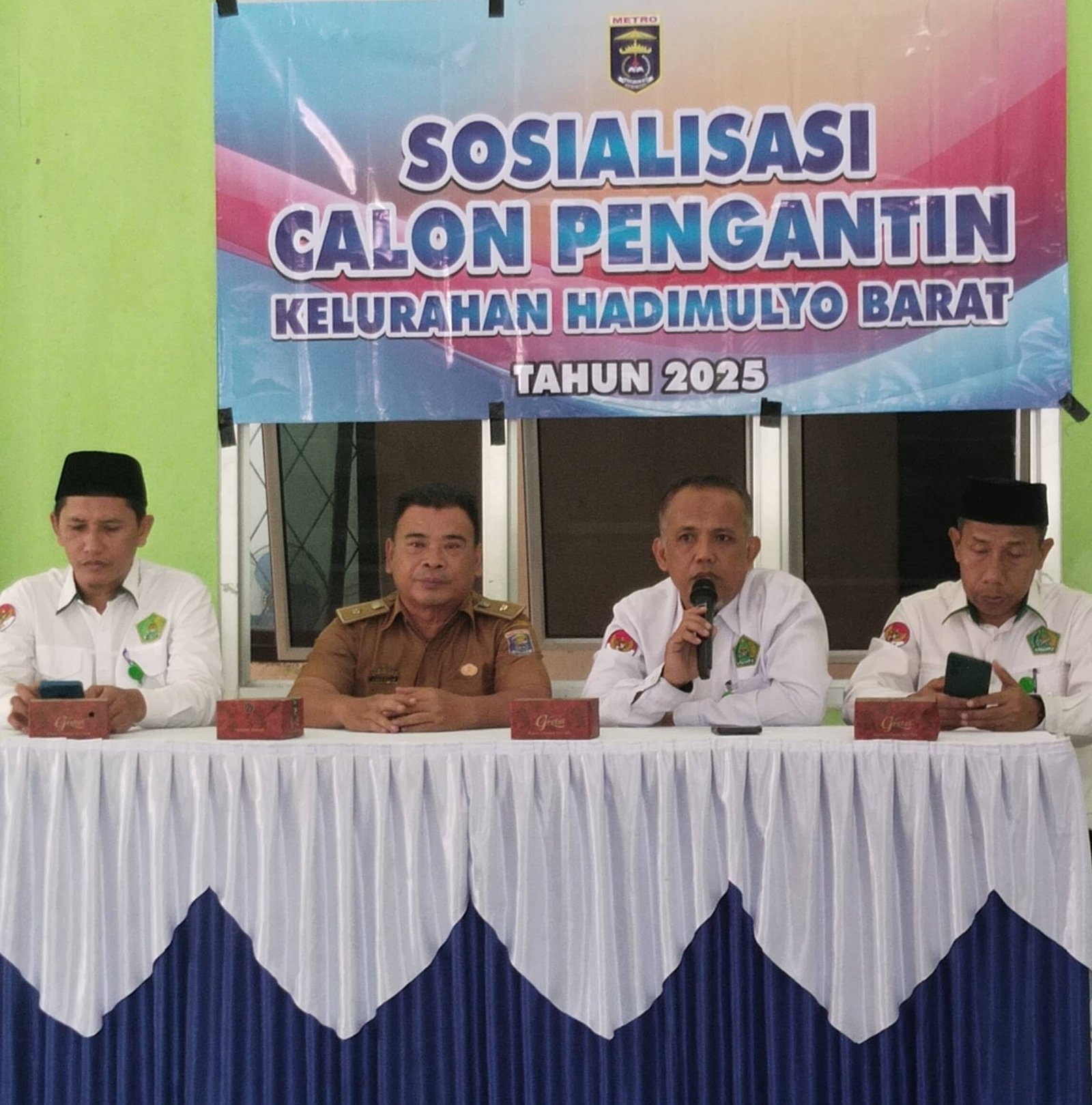 KUA Metro Pusat–Kelurahan Hadimulyo Barat Gelar Sosialisasi Cegah Pernikahan Dini