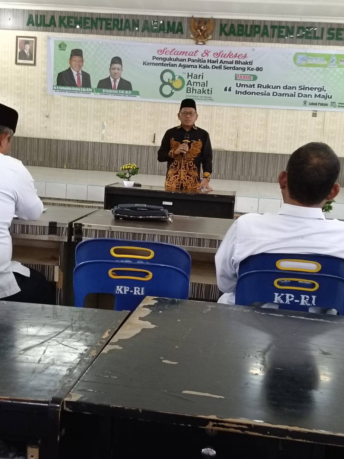 Kepala KUA Biru-Biru Hadiri Rapat Pengukuhan Panitia HAB Kemenag Deli Serdang ke-80