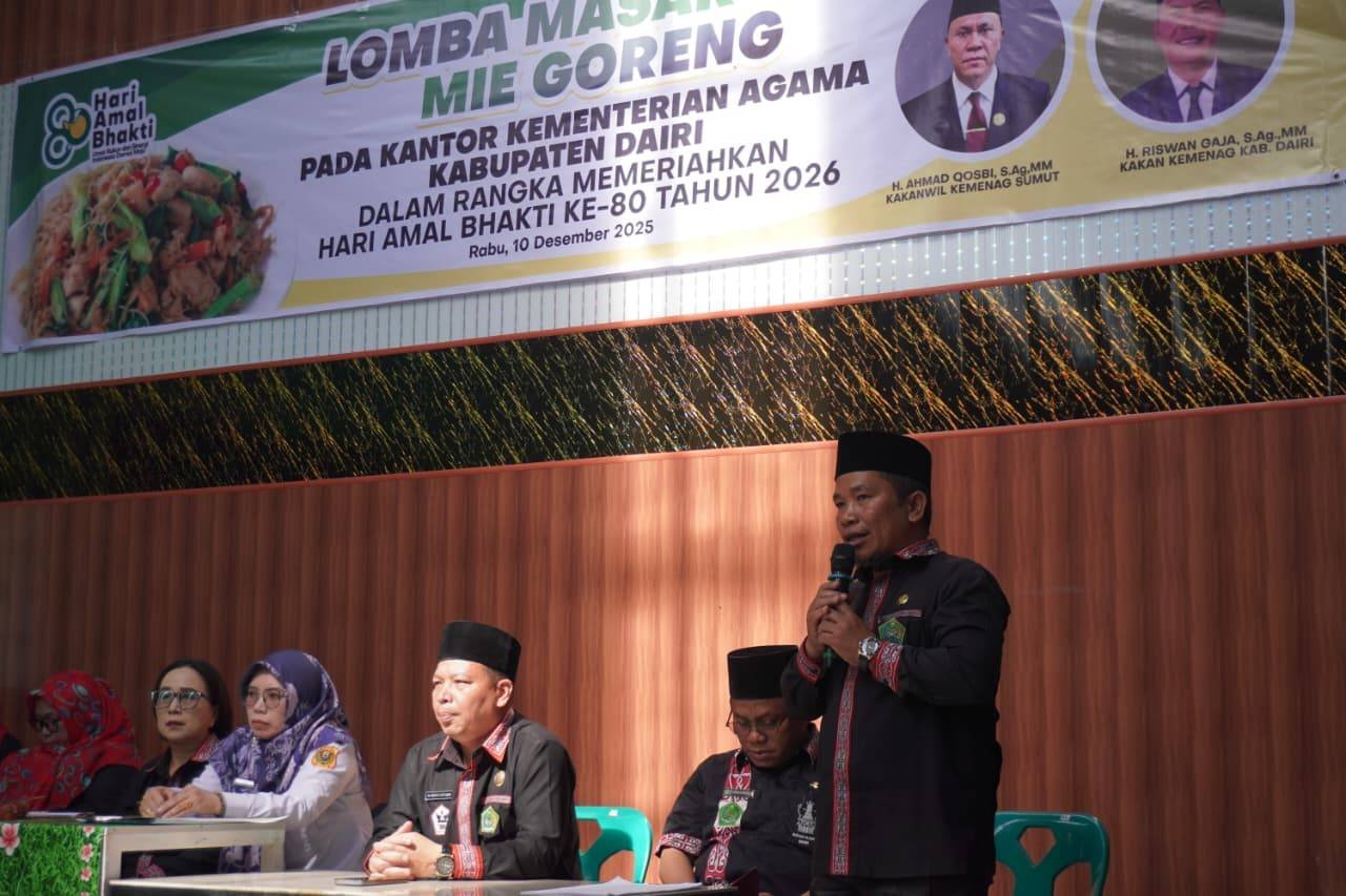 Kepala KUA Sidikalang Motivasi Peserta Lomba Masak Mi Goreng HAB ke-80 Kemenag Dairi